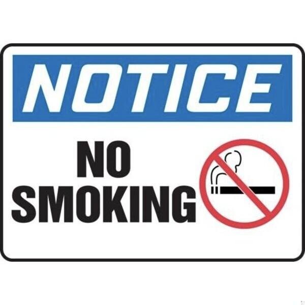 Accuform OSHA NOTICE Safety Sign SMOKING MSMK810XT MSMK810XT - main